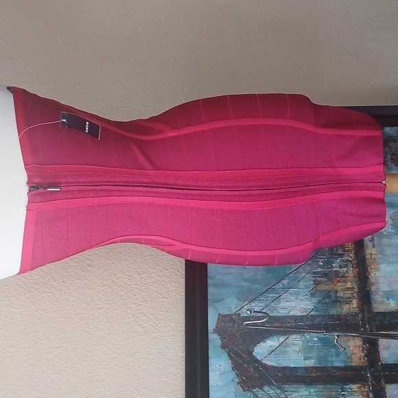 Strapless Pink Dress Bebe - Picture 3 of 12